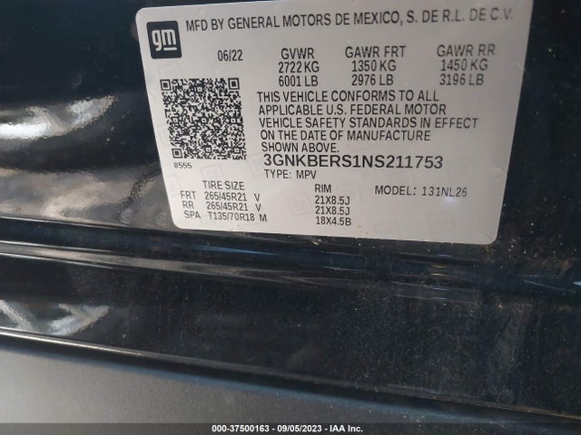 Chevrolet BLAZER RS 2022 3GNKBERS1NS211753 Image 9