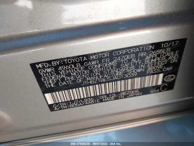 JTHBZ1BL5JA013039 Lexus Gs Gs 350