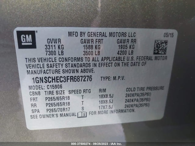 Chevrolet Suburban Ls 2015 1GNSCHEC3FR687276 Image 16