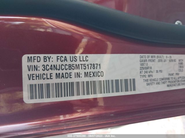 3C4NJCCB5MT517871 Jeep Compass Limited