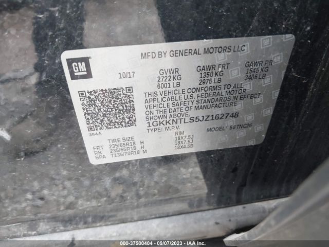 1GKKNTLS5JZ162748 GMC ACADIA SLE