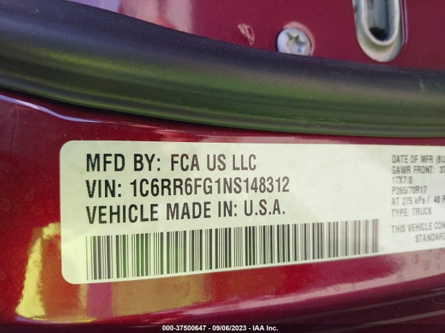 RAM 1500 Classic Tradesman 2022 1C6RR6FG1NS148312 Image 9