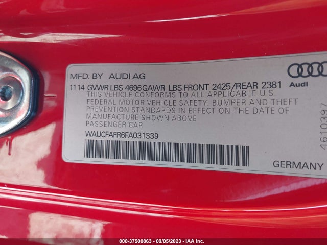 Audi A5 PREMIUM 2015 WAUCFAFR6FA031339 Image 9