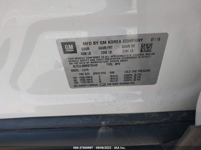 Chevrolet Trax Lt 2019 KL7CJLSB0KB725449 Image 9