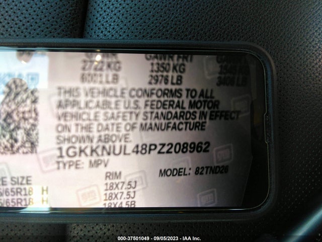 GMC ACADIA SLT 2023 1GKKNUL48PZ208962 Image 9