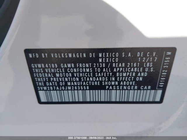 3VW2B7AJ6JM263558 Volkswagen Jetta 1.4t S