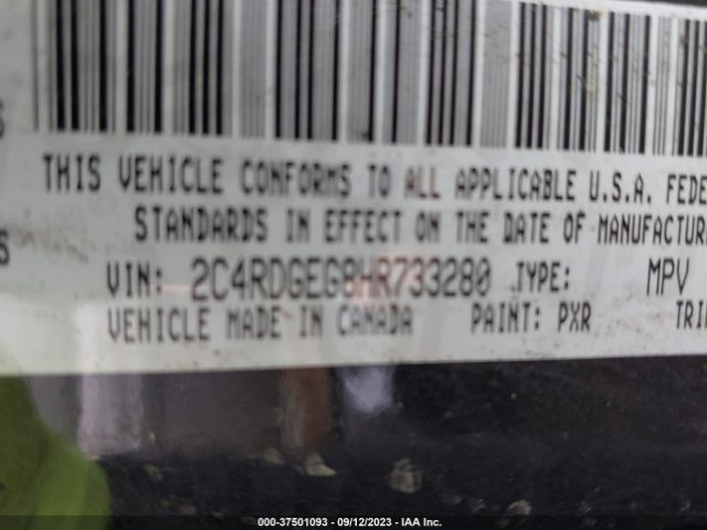 2C4RDGEG8HR733280 Dodge Grand Caravan Gt