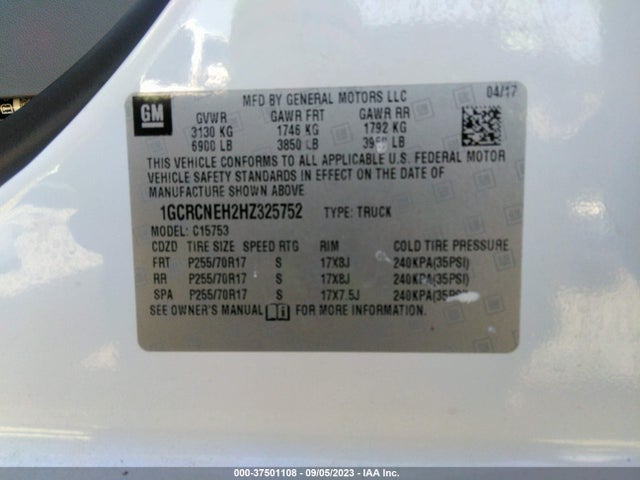 Chevrolet Silverado 1500 Work Truck 2017 1GCRCNEH2HZ325752 Image 9