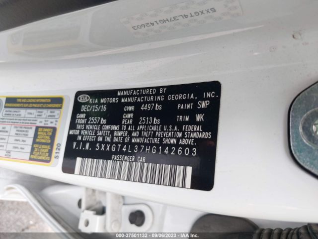 5XXGT4L37HG142603 KIA Optima Lx