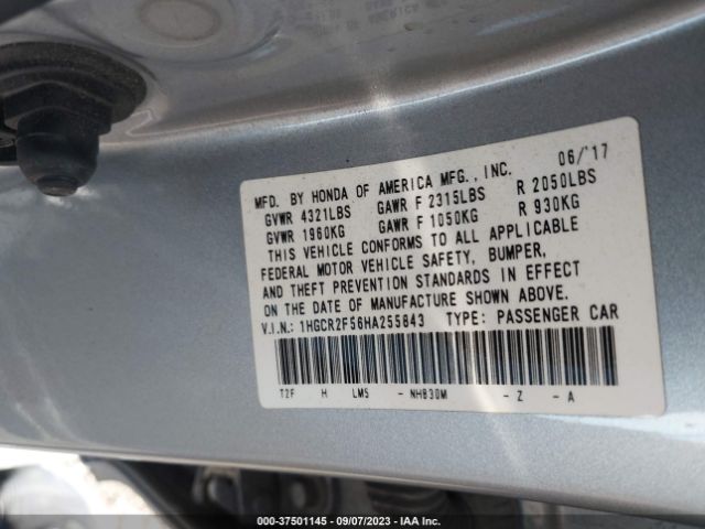 1HGCR2F56HA255843 Honda Accord Sedan Sport