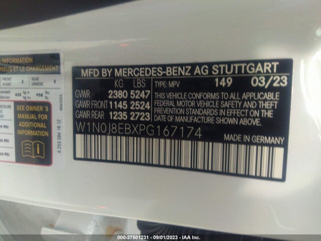 W1N0J8EBXPG167174 Mercedes-Benz Glc Glc 300