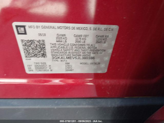 3GKALMEV5JL380386 GMC Terrain Sle