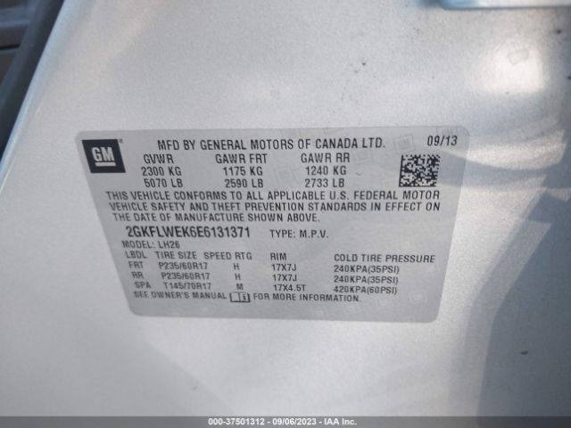2GKFLWEK6E6131371 GMC Terrain Sle