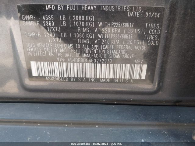 4S4BRBDC6E3272973 Subaru Outback 2.5i Premium