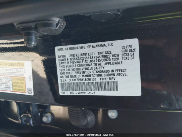 5FNYF8H5XLB009150 Honda Passport Awd Ex-l