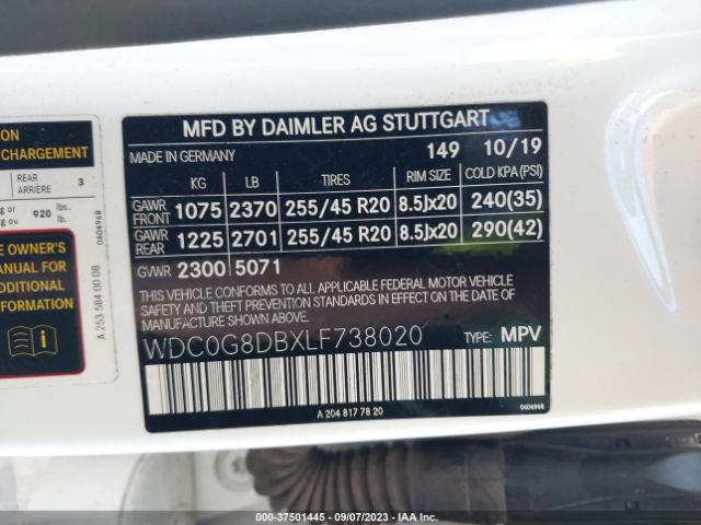 WDC0G8DBXLF738020 Mercedes-Benz Glc Glc 300