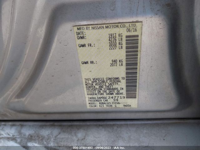 1N4AL3AP0GC247719 Nissan ALTIMA 2.5