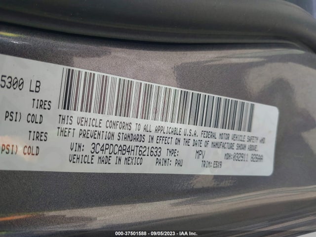Dodge JOURNEY SE 2017 3C4PDCAB4HT621633 Image 9