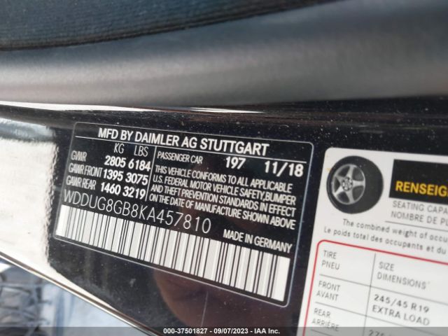 2019 MERCEDES-BENZ S 560 WDDUG8GB8KA457810 Photo 8