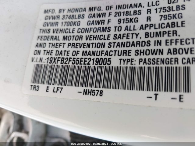 19XFB2F55EE219005 Honda Civic Sedan Lx