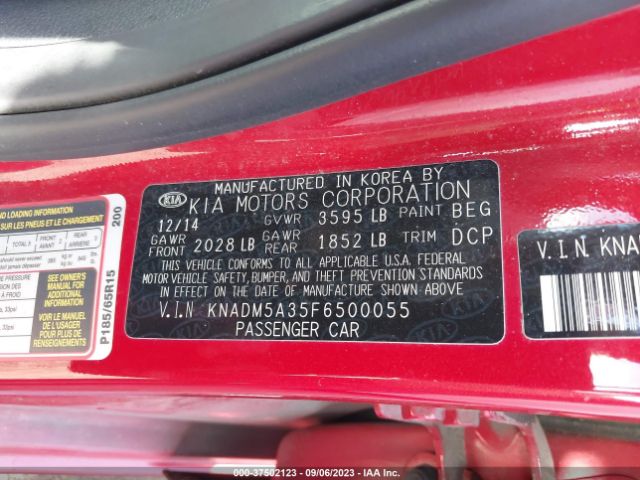 KNADM5A35F6500055 KIA RIO LX