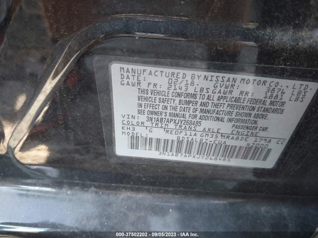 Nissan SENTRA S 2018 3N1AB7APXJY268485 Image 9