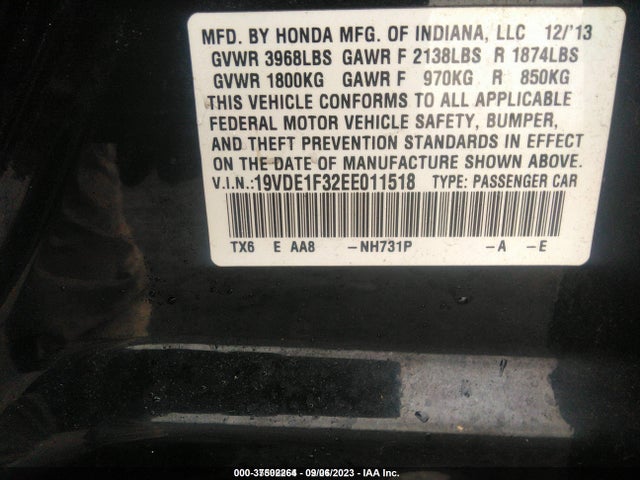 19VDE1F32EE011518 Acura Ilx 2.0l