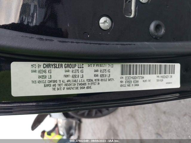 2013 DODGE CHALLENGER SXT PLUS VIN: 2C3CDYAG8DH737304
