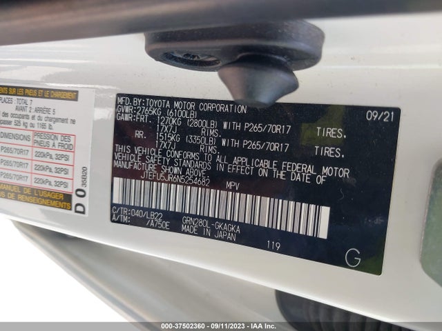 Toyota 4runner Sr5 Premium 2022 JTEFU5JR6N5254682 Image 9