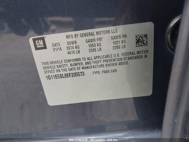 Chevrolet MALIBU LT 2014 1G11E5SL8EF205573 Image 9