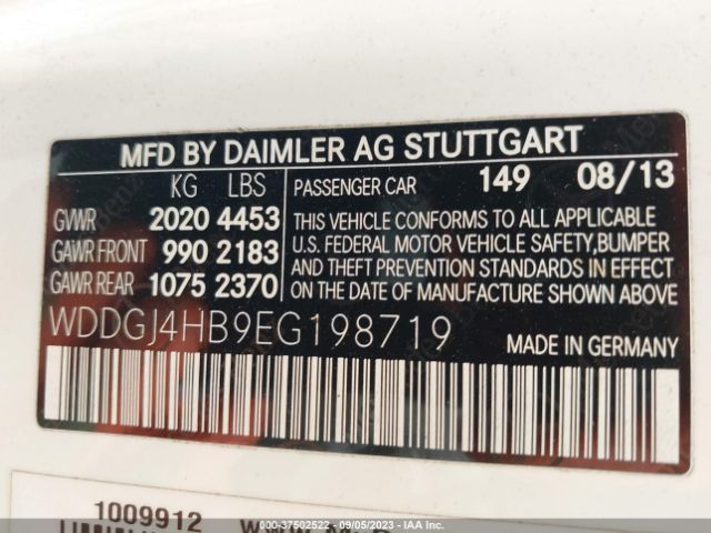 WDDGJ4HB9EG198719 Mercedes-Benz C-class C 250