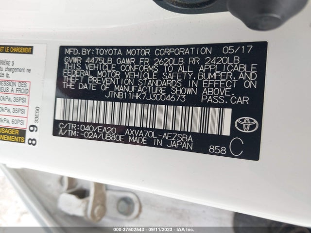 Toyota CAMRY SE 2018 JTNB11HK7J3004673 Image 15