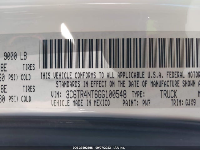 3C6TR4NT6GG100548 RAM 2500 Laramie