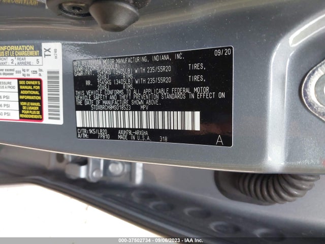 Toyota Highlander Hybrid Platinum 2021 5TDXBRCH8MS018523 Image 9