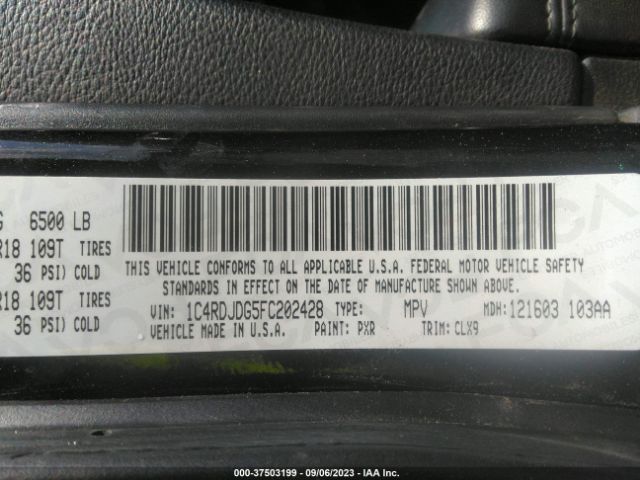 1C4RDJDG5FC202428 Dodge DURANGO LIMITED