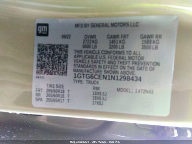 1GTG6CEN1N1298434 GMC Canyon 4wd  Short Box Elevation