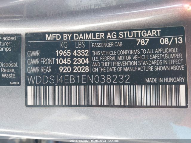 WDDSJ4EB1EN038232 Mercedes-Benz Cla-class Cla 250