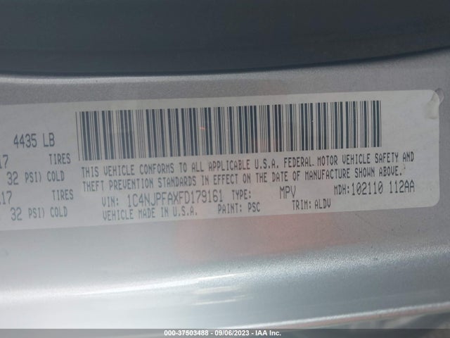 1C4NJPFAXFD179161 Jeep Patriot High Altitude Edition