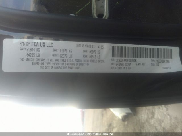 1C3CDFAA5FD375691 Dodge DART SE