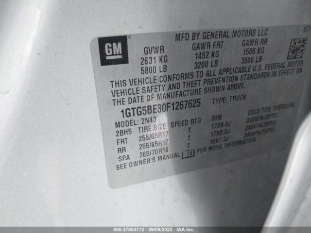 1GTG5BE30F1267625 GMC Canyon 2wd Sle