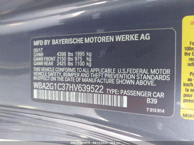 BMW M240i 2017 WBA2G1C37HV639522 Image 9