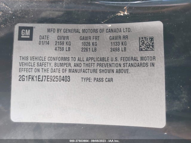 Chevrolet CAMARO 2SS 2014 2G1FK1EJ7E9250403 Image 9