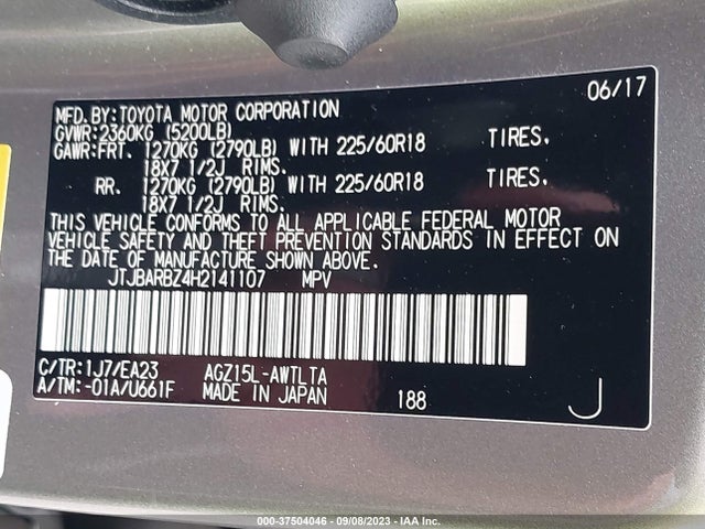 JTJBARBZ4H2141107 Lexus Nx Nx Turbo