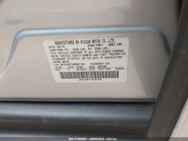 JN1BJ0RP1HM381189 Infiniti QX50