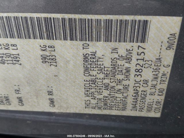 1N4AA6AP3JC382157 Nissan MAXIMA SV