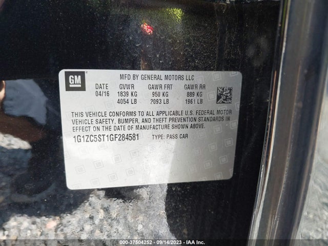 2016 CHEVROLET MALIBU 1G1ZC5ST1GF284581 Photo 8