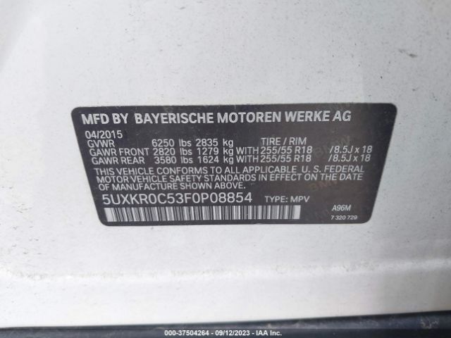 5UXKR0C53F0P08854 BMW X5 Xdrive35i