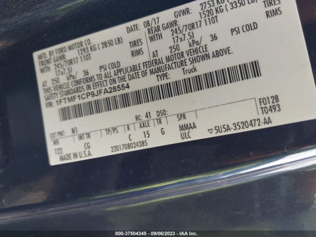 1FTMF1CP9JFA28554 Ford F-150 Xl/xlt