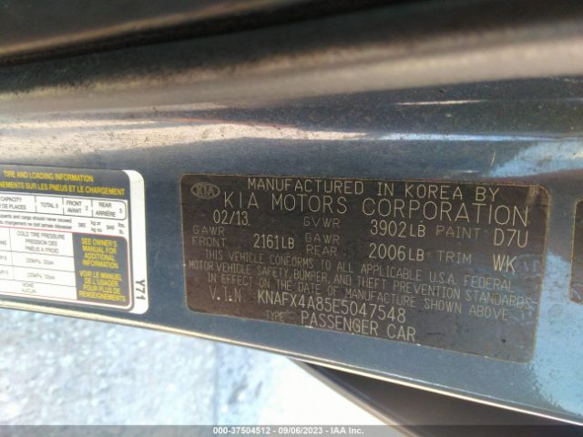 KNAFX4A85E5047548 KIA FORTE EX