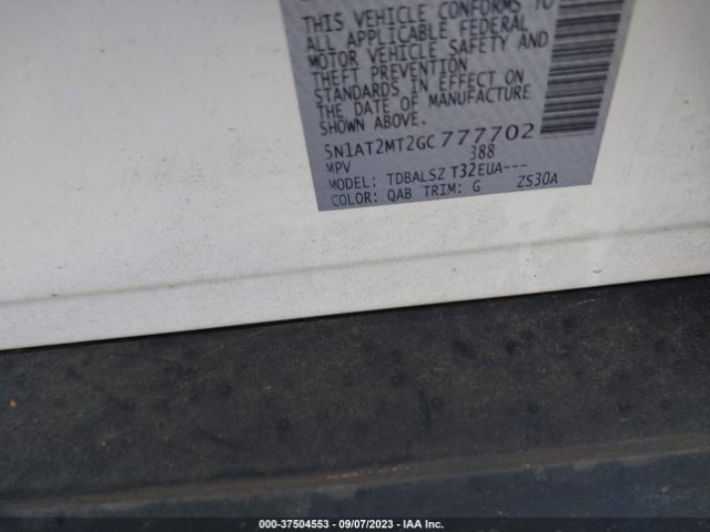5N1AT2MT2GC777702 Nissan Rogue Sl